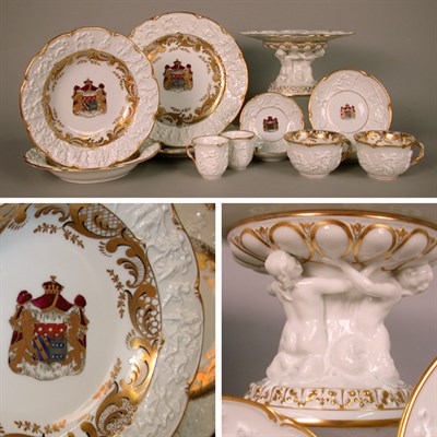 Lot 387 - Capodimonte Porcelain Dinner Service...