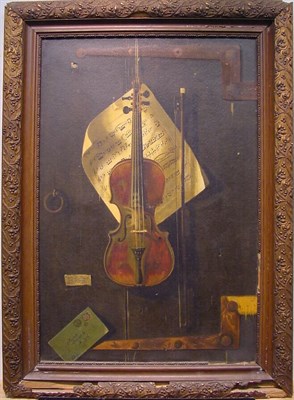 Lot 16 - After William Michael Harnett THE OLD VIOLIN...