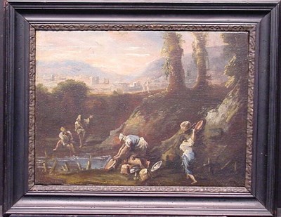 Lot 54 - Circle of Alessandro Magnasco WASHERWOMEN IN A...