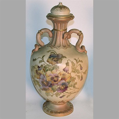 Lot 442 - Royal Worcester Porcelain Covered Vase Of...