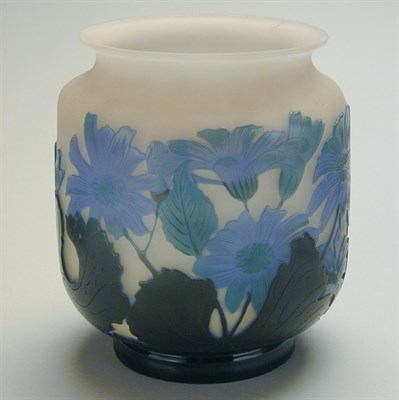 Lot 92 - Galle Cameo Glass Vase Of cylinder form, cut...