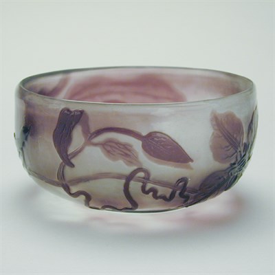 Lot 93 - Galle Cameo Glass Bowl Cut and fire polished...
