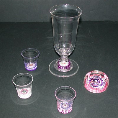 Lot 439 - Paperweight Glass Goblet The base with...