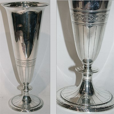 Lot 298 - Tiffany & Co. Sterling Silver Vase Of trumpet...