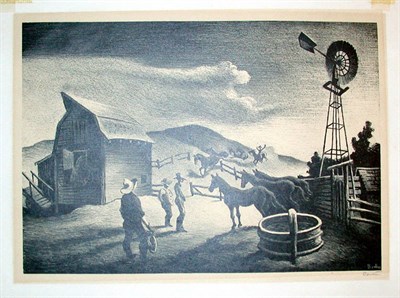 Lot 160 - Thomas Hart Benton THE CORRAL (F. 71)...