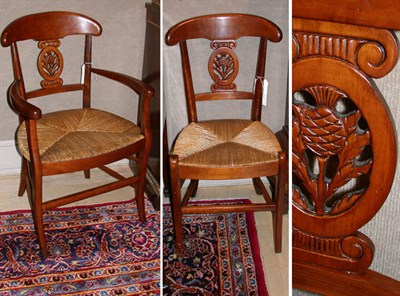 Lot 440 - Set of Eight French Provincial Style Rush-Seat...