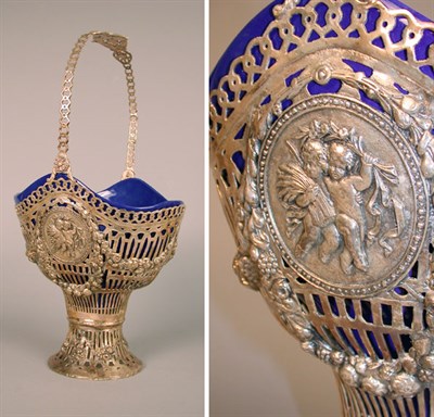 Lot 269 - Continental Silver Basket With reticulated...