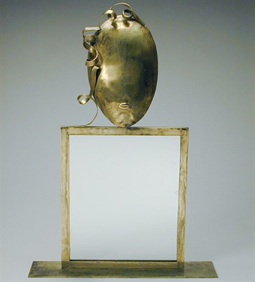 Lot 164 - Hagenauer Brass Mirror Of rectangular form,...