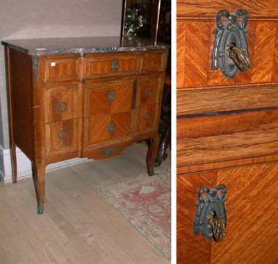 Lot 335 - Louis XV/XVI Style Parquetry Commode The...