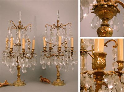 Lot 437 - Pair of Louis XV Style Gilt-Bronze and Cut...