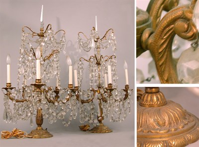 Lot 422 - Pair of Louis XV Style Gilt Bronze and Glass...
