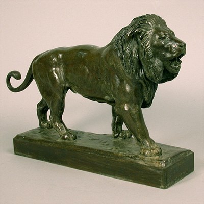 Lot 170 - Bronze Figure of a Striding Lion After Antoine...