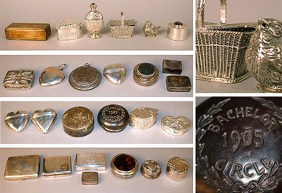 Lot 281 - Miscellaneous Group of Silver and Metal Snuff...