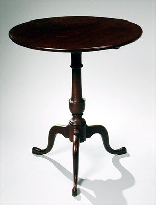 Lot 241 - Chippendale Mahogany Tilt-Top Tripod Table...