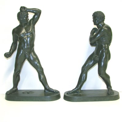Lot 236 - Pair of Bronze Wrestlers After the Antique...