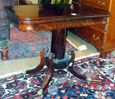 Lot 107 - Federal Mahogany Fold-Over Card Table Boston,...