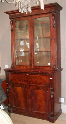 Lot 518 - Victorian Mahogany Secretary Bookcase