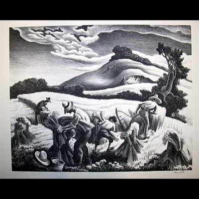 Lot 158 - Thomas Hart Benton CRADLING WHEAT (F. 27)...