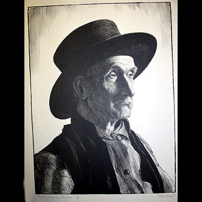 Lot 250 - Peter Hurd PENNSYLVANIA QUAKER Lithograph,...