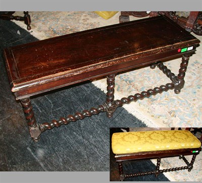 Lot 168 - Baroque Style Walnut Bench