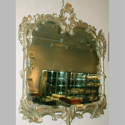 Lot 213 - Rococo Style Silvered Wood Mirror