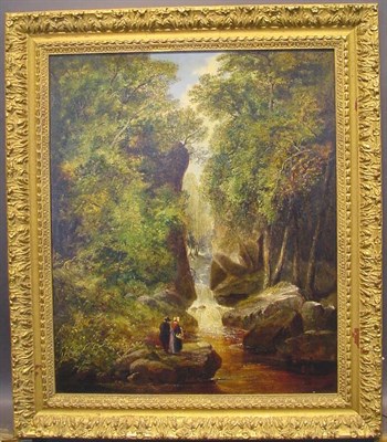 Lot 66 - A.J.M. 19th Century WOODLAND INTERIOR WITH...