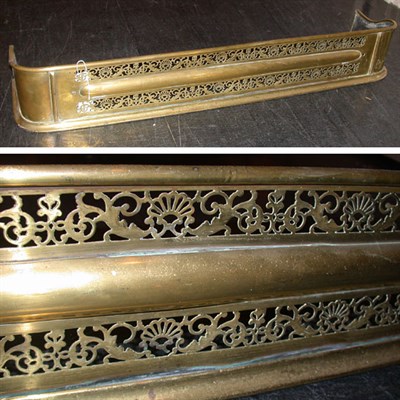 Lot 388 - Georgian Style Pierced Brass Fire Fender