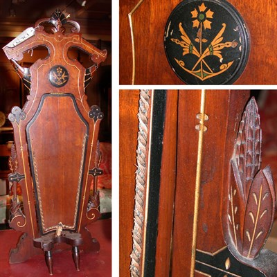 Lot 281 - Victorian Gilt Incised Mahogany Boot Stand