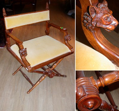 Lot 473 - Victorian Upholstered Mahogany Armchair
