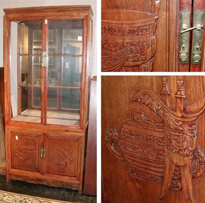 Lot 570 - Chinese Hardwood Vitrine