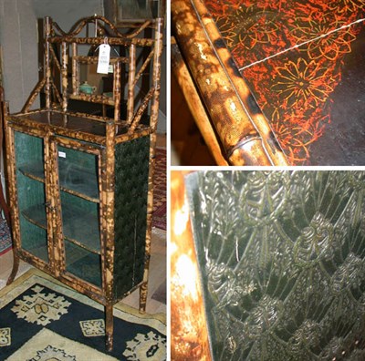 Lot 417 - Victorian Bamboo and Lacquered Side Cabinet