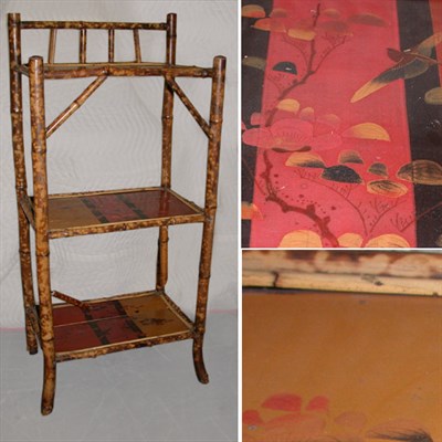 Lot 421 - Victorian Chinoiserie Decorated Bamboo...