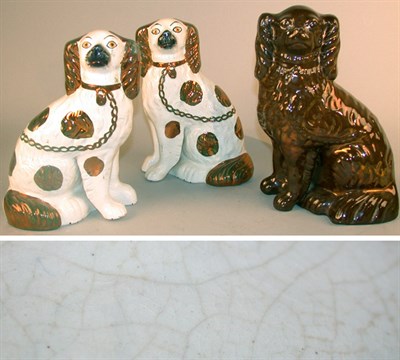 Lot 528 - Group of Three Staffordshire Pottery Lustre...