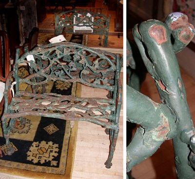 Lot 236 - Victorian Cast Iron Branch-Form Garden Set...