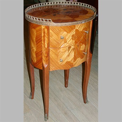 Lot 364 - Louis XV Style Gilt-Metal Mounted Marquetry...