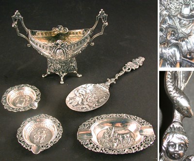 Lot 412 - Group of Five Continental Silver Articles...