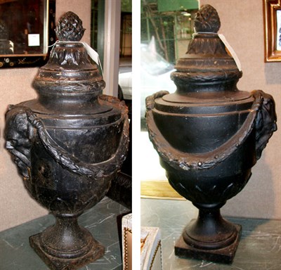 Lot 602 - Pair of Neoclassical Style Cast Metal Covered...