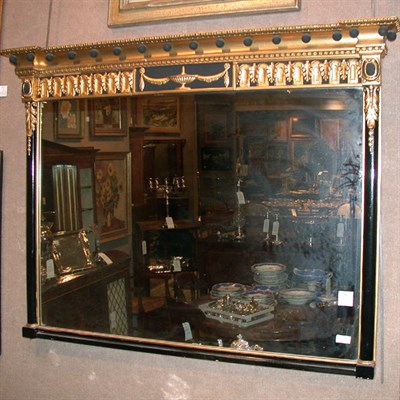 Lot 446 - Neoclassical Style Painted and Parcel Gilt Mirror