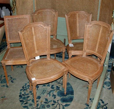 Lot 232 - Assembled Set of Five Louis XVI Style Caned...