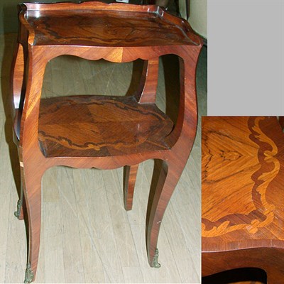 Lot 550 - Louis XV Style Marquetry Inlaid Mahogany...