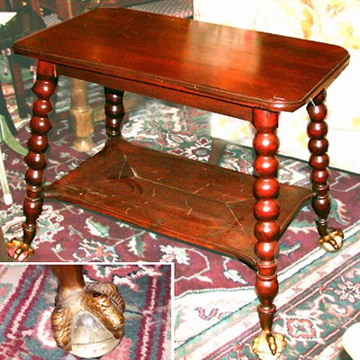 Lot 285 - Victorian Mahogany Two-Tier Side Table