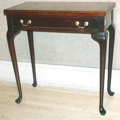 Lot 192 - Queen Anne Style Mahogany Fold-Over Game Table