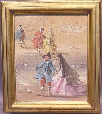 Lot 47 - Manner of Francesco Guardi COURTING COUPLES...