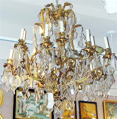 Lot 599 - Louis XV Style Gilt-Bronze and Cut Glass...