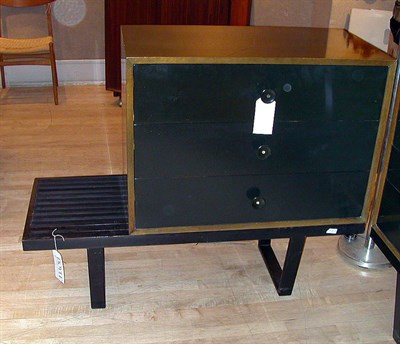 Lot 105 - Painted Wood Chest on Platform Designed by...