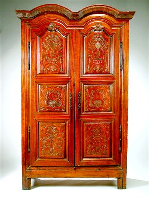 Lot 180 - Louis XIII Walnut Armoire The molded...