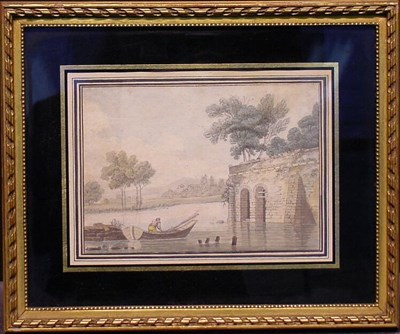 Lot 51 - Continental School 18th Century MAN IN PUNT BY...