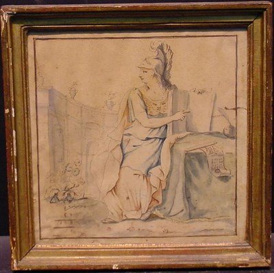Lot 3 - (i) Continental School ALLEGORY OF ATHENA AS...