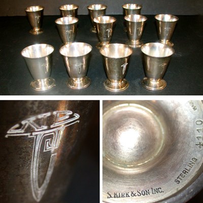 Lot 402 - Set of Twelve S. Kirk & Son Sterling Silver...