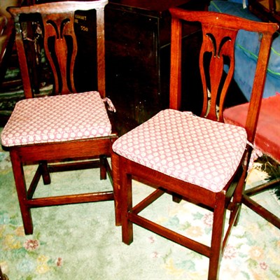 Lot 276 - Set of Six Provincial George III Style Oak...